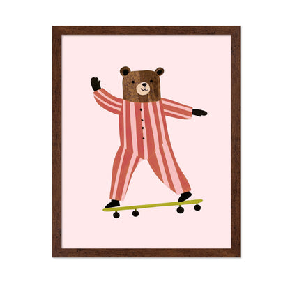 Skateboarding Bear