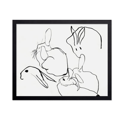 Line Drawing of Bunnies