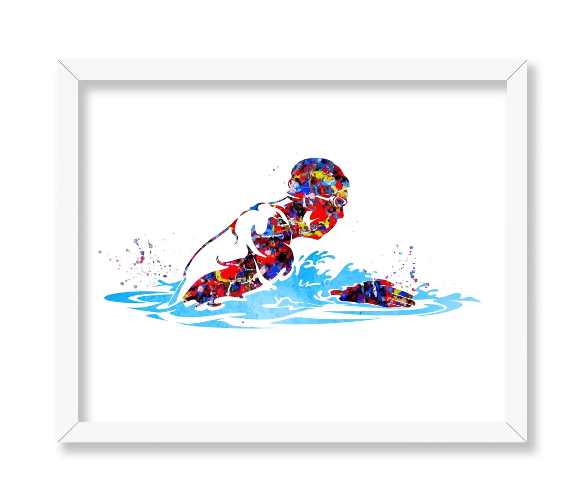 Watercolor Swimmer