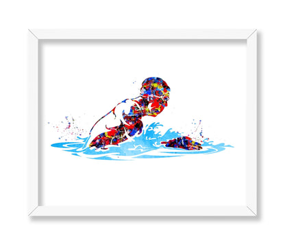 Watercolor Swimmer