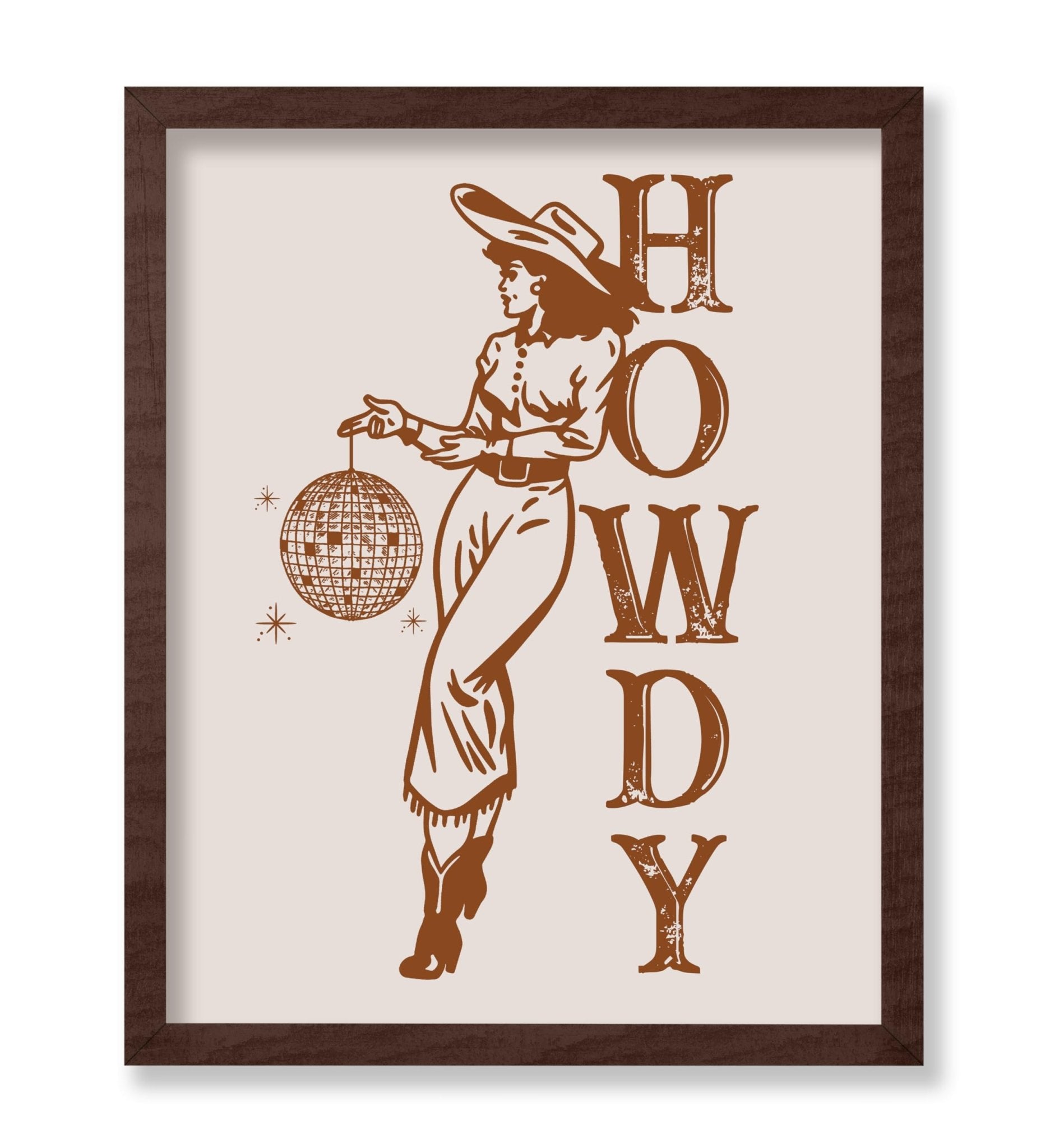 Brown Cowgirl Howdy