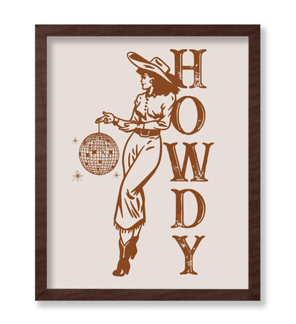 Brown Cowgirl Howdy