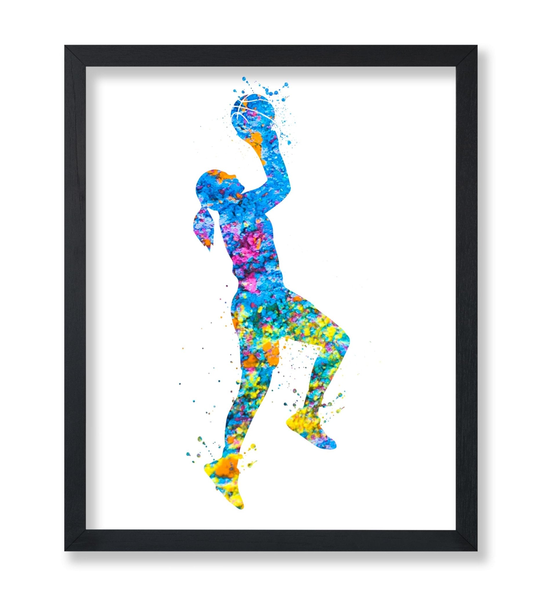 Watercolor Girl's Basketball