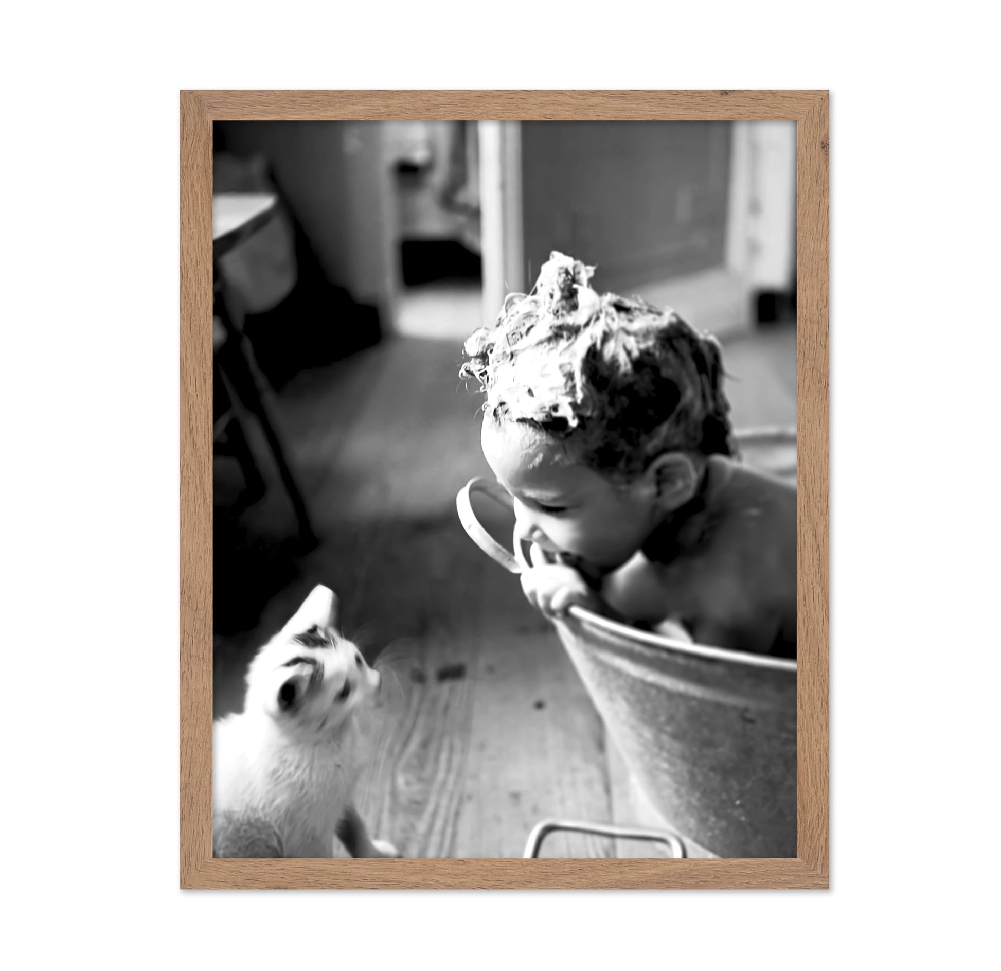 Little Boy & Cat