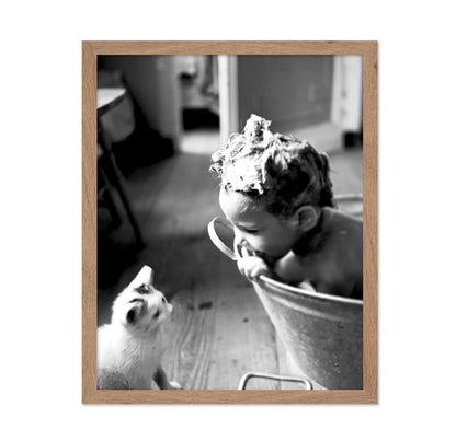 Little Boy & Cat