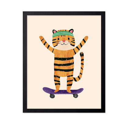 Skateboarding Cat