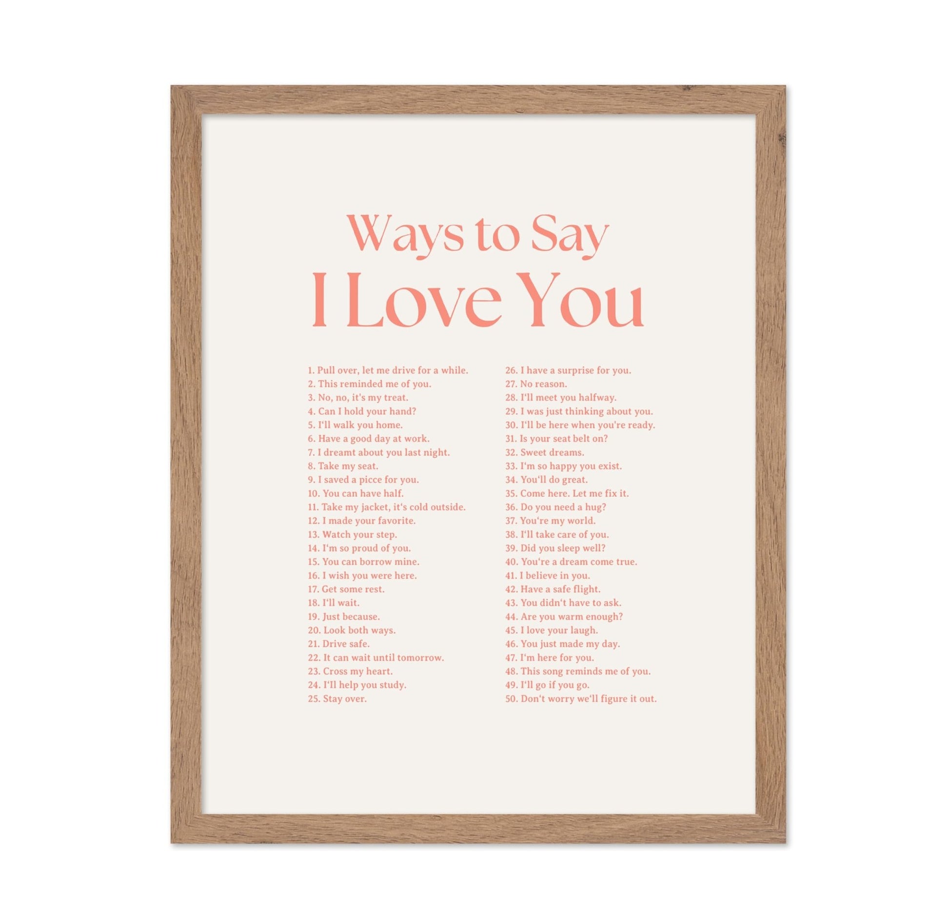 Ways To Say I Love You No2