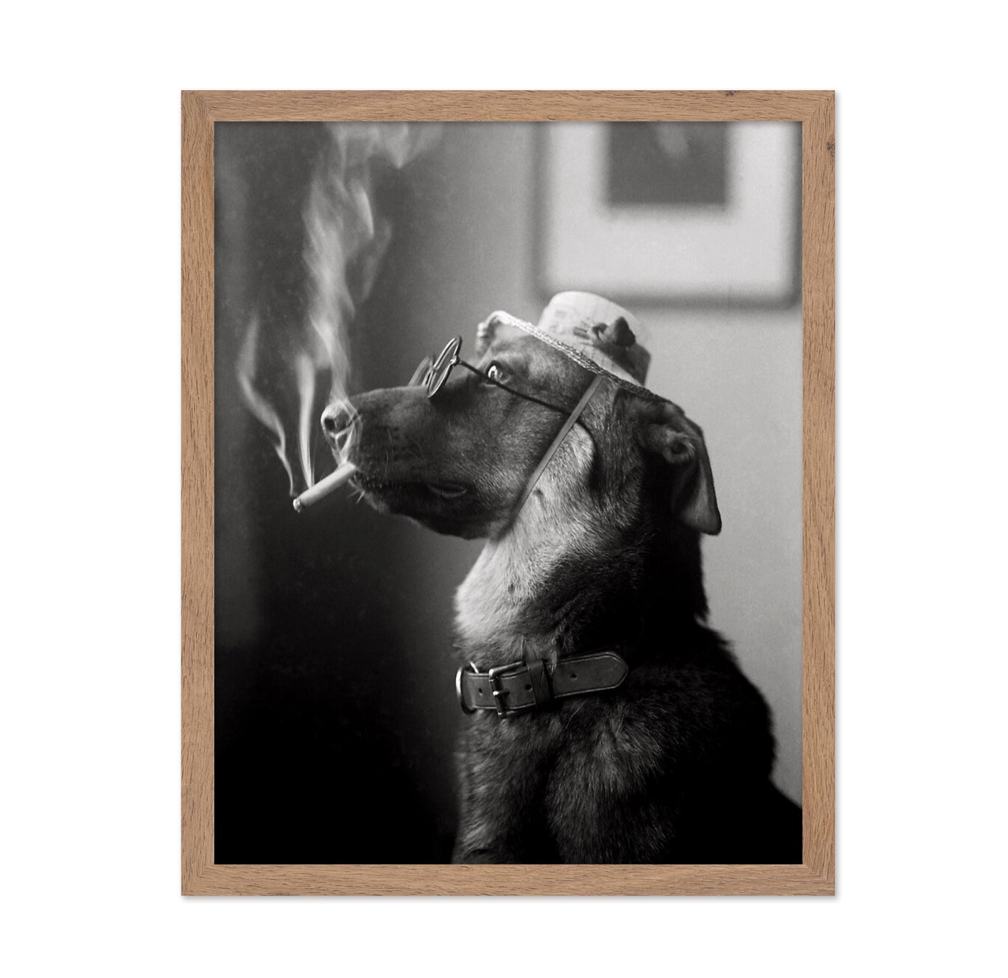 Classy Dog Smoking a Cigarette