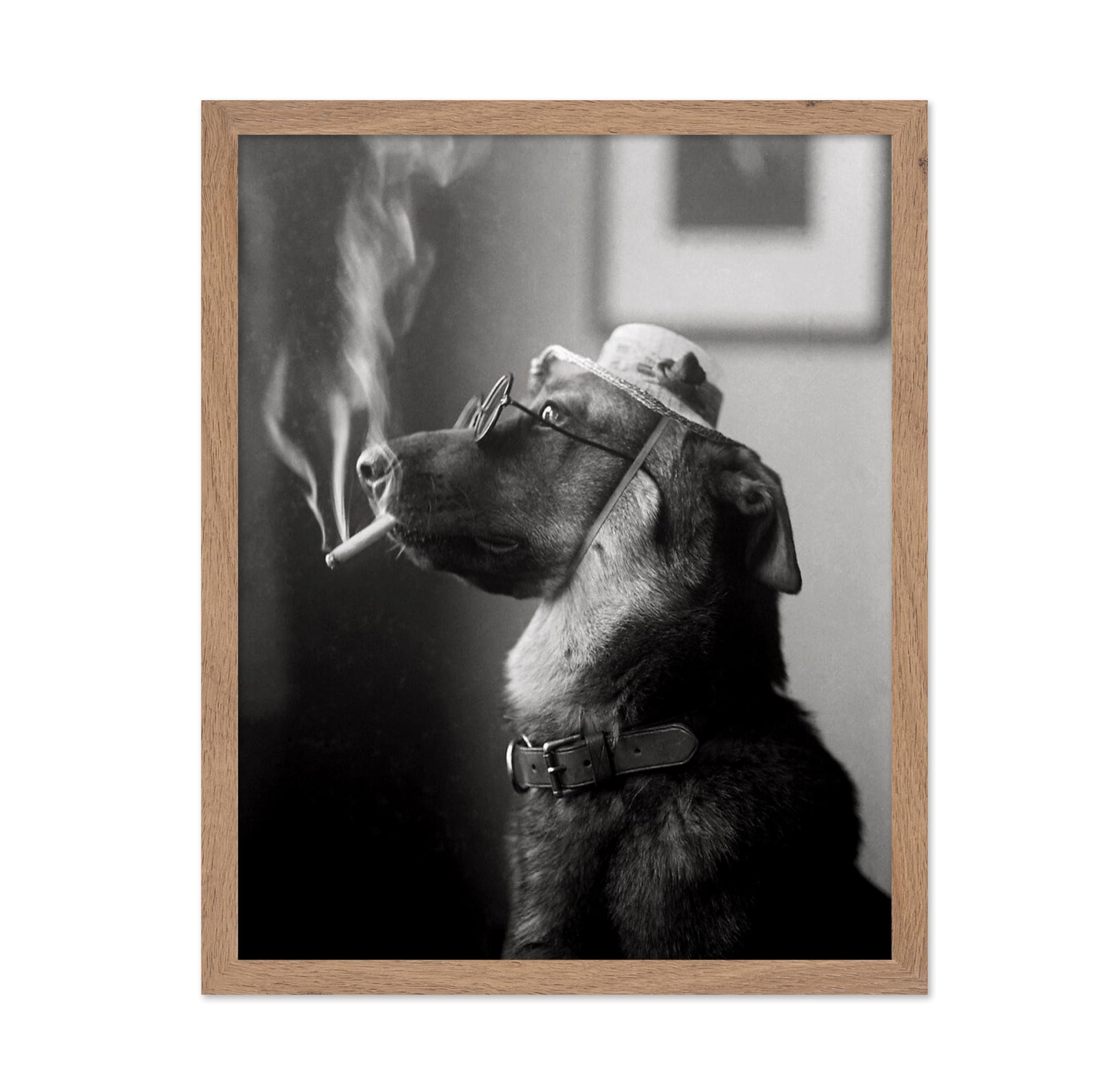 Classy Dog Smoking a Cigarette