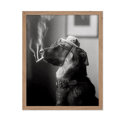 Classy Dog Smoking a Cigarette