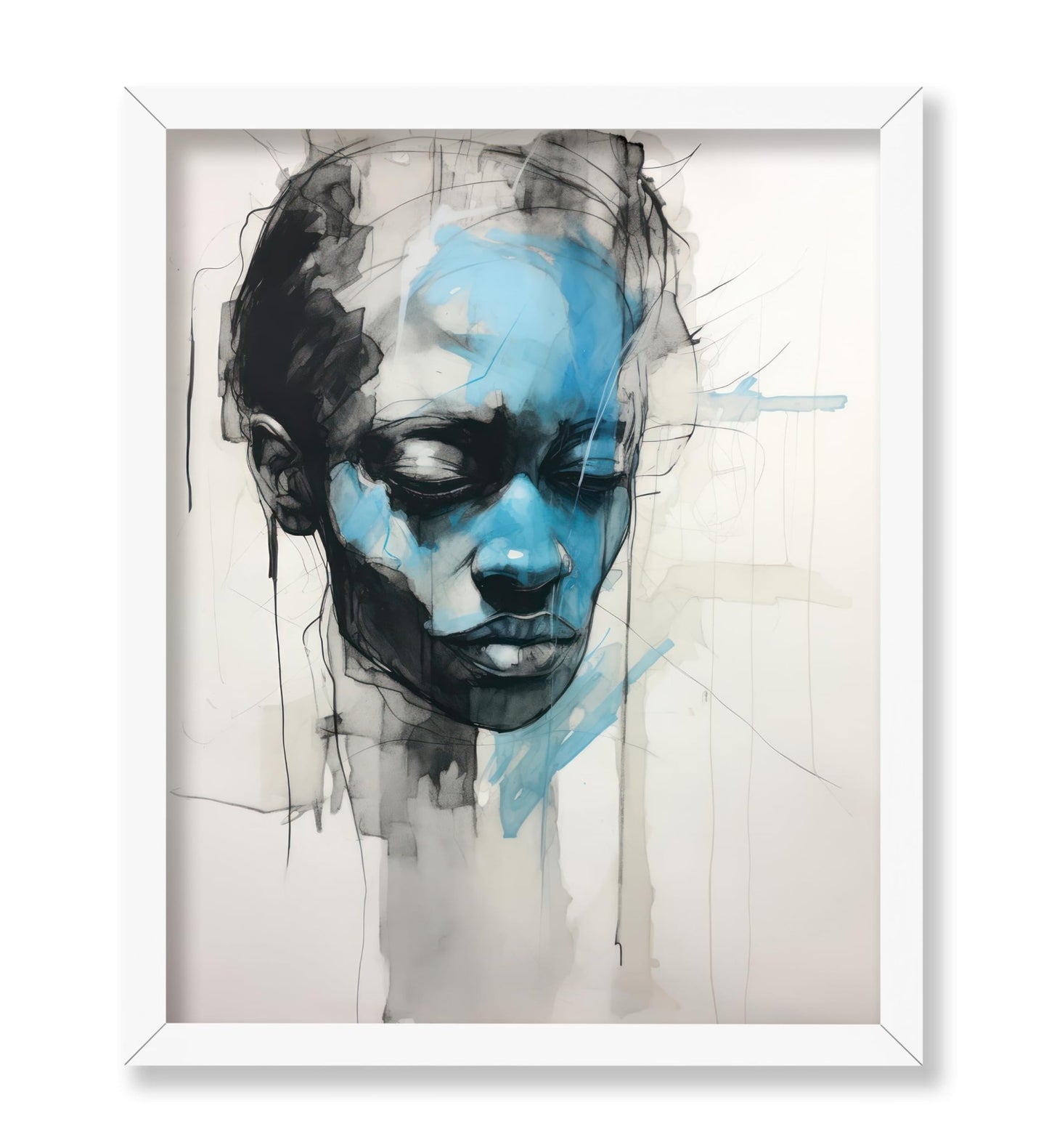 Blue Face Portrait
