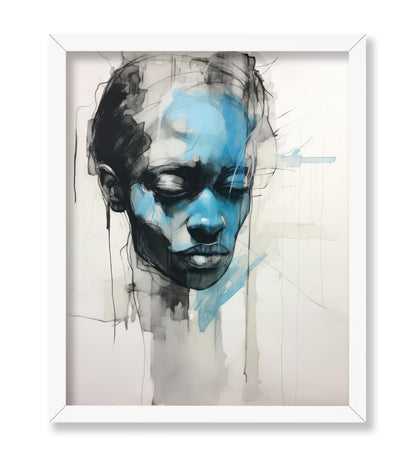 Blue Face Portrait