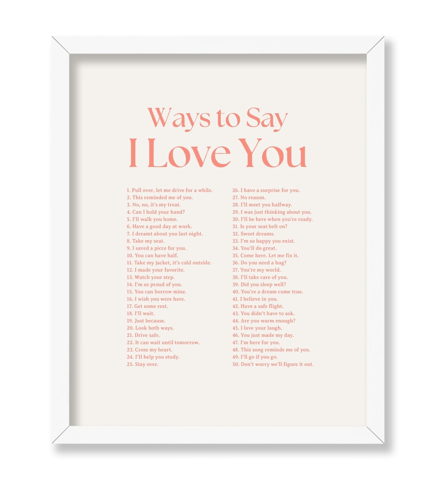 Ways To Say I Love You No2