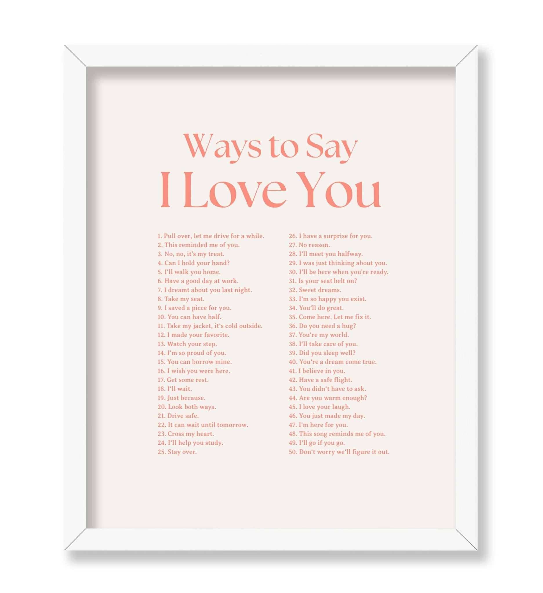 Ways To Say I Love You No2