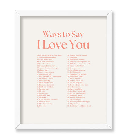 Ways To Say I Love You No2