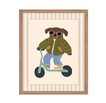 Dog on Scooter