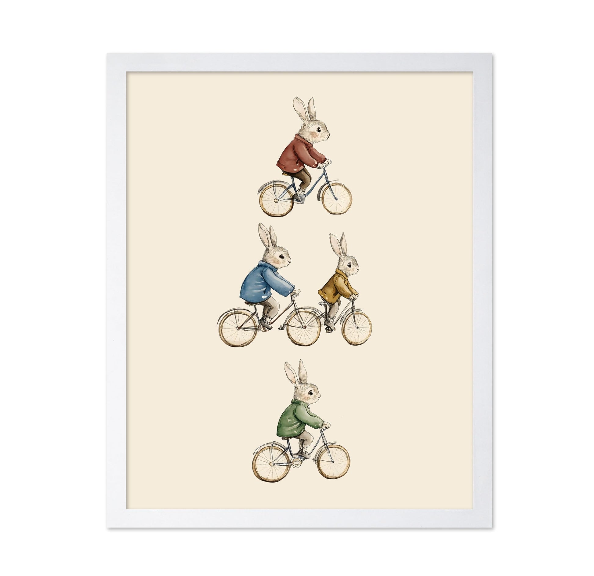Rabbits on Bicycle