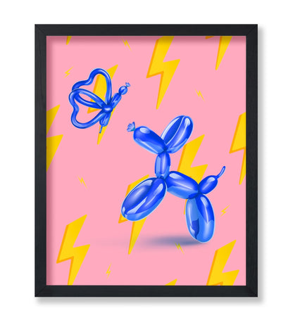 Jumping Balloon Dog and Butterfly No2