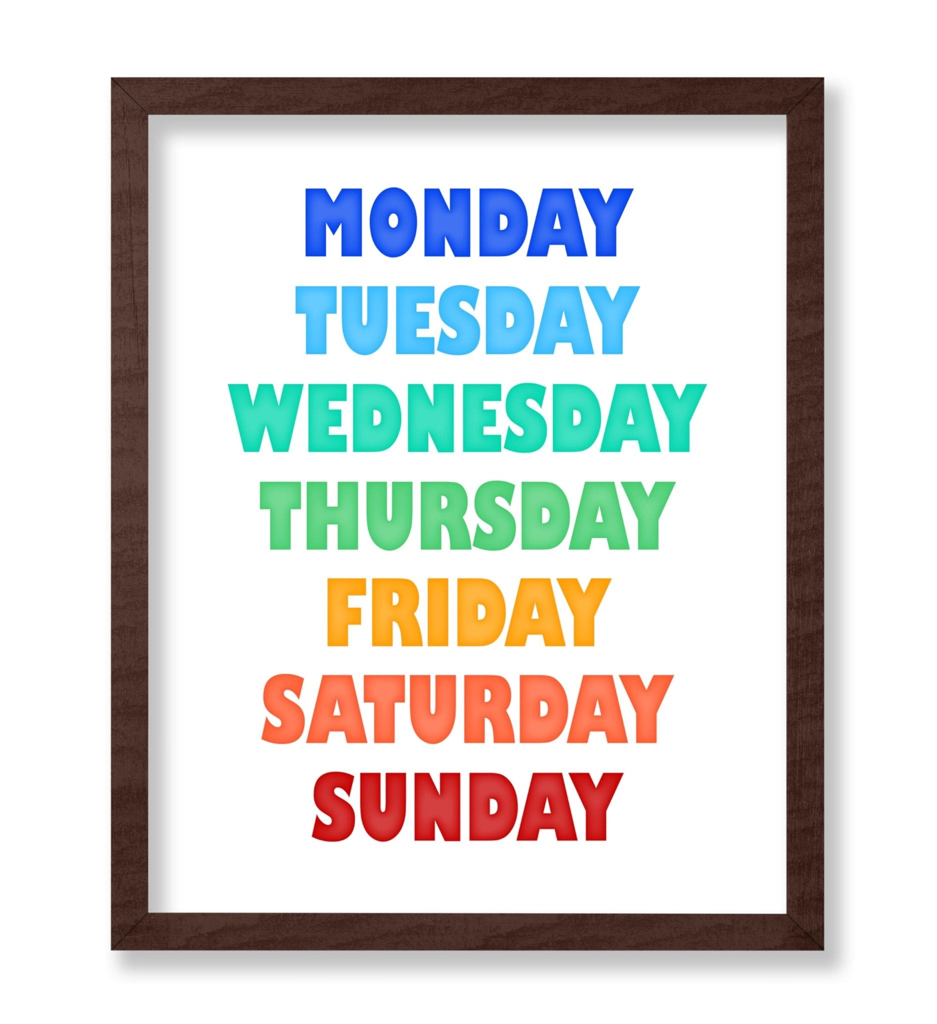 Rainbow Days of the Week