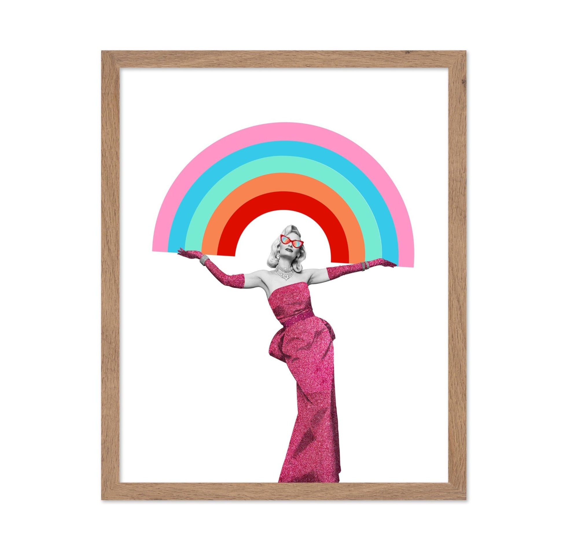 Elegant Woman & Rainbow