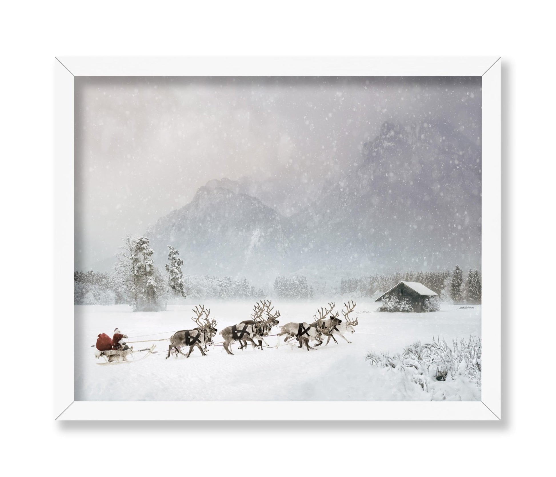 Santa Claus Reindeer Sleigh