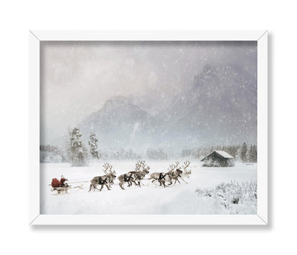 Santa Claus Reindeer Sleigh