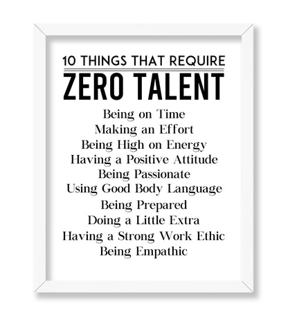 Things That Require 0 Talent
