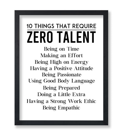 Things That Require 0 Talent