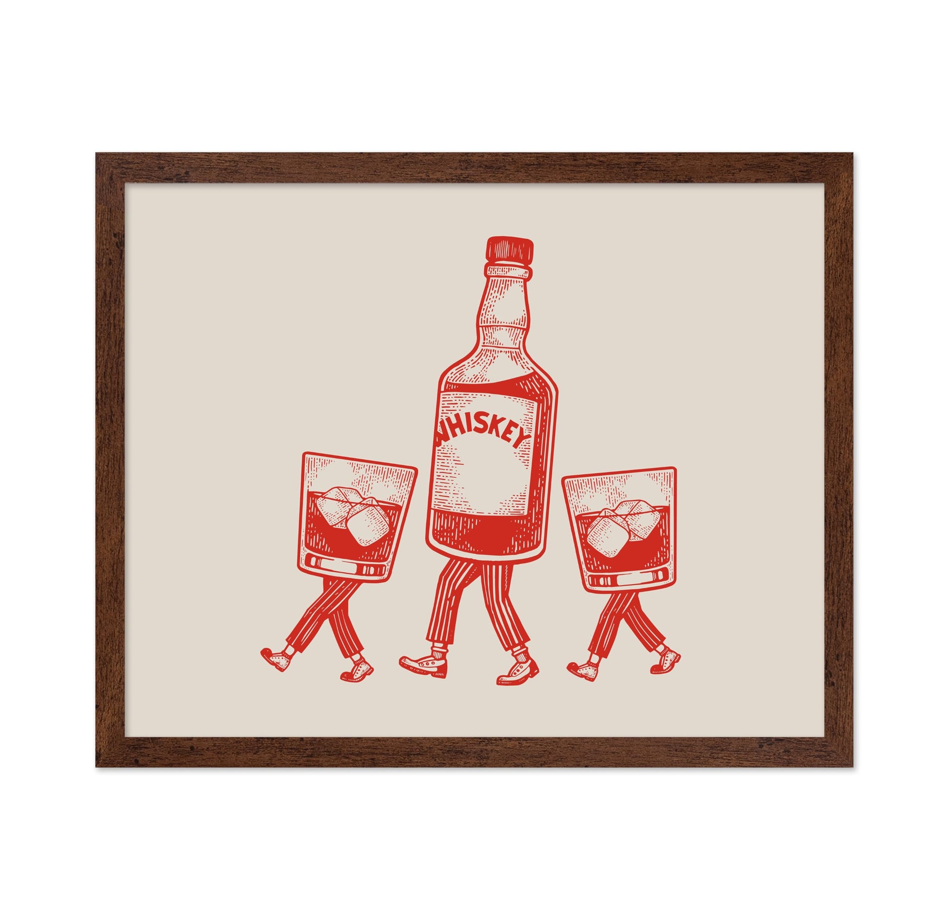 Whiskey Bottle and Iced Glass No2