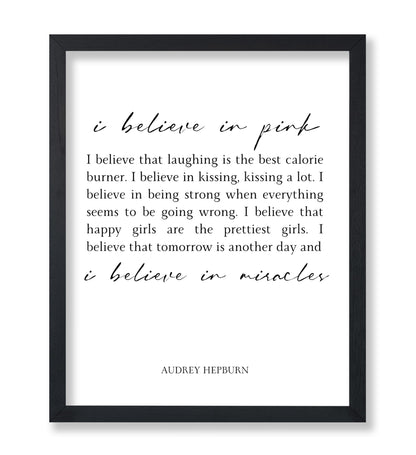 Audrey Hepburn I Believe in Pink No2