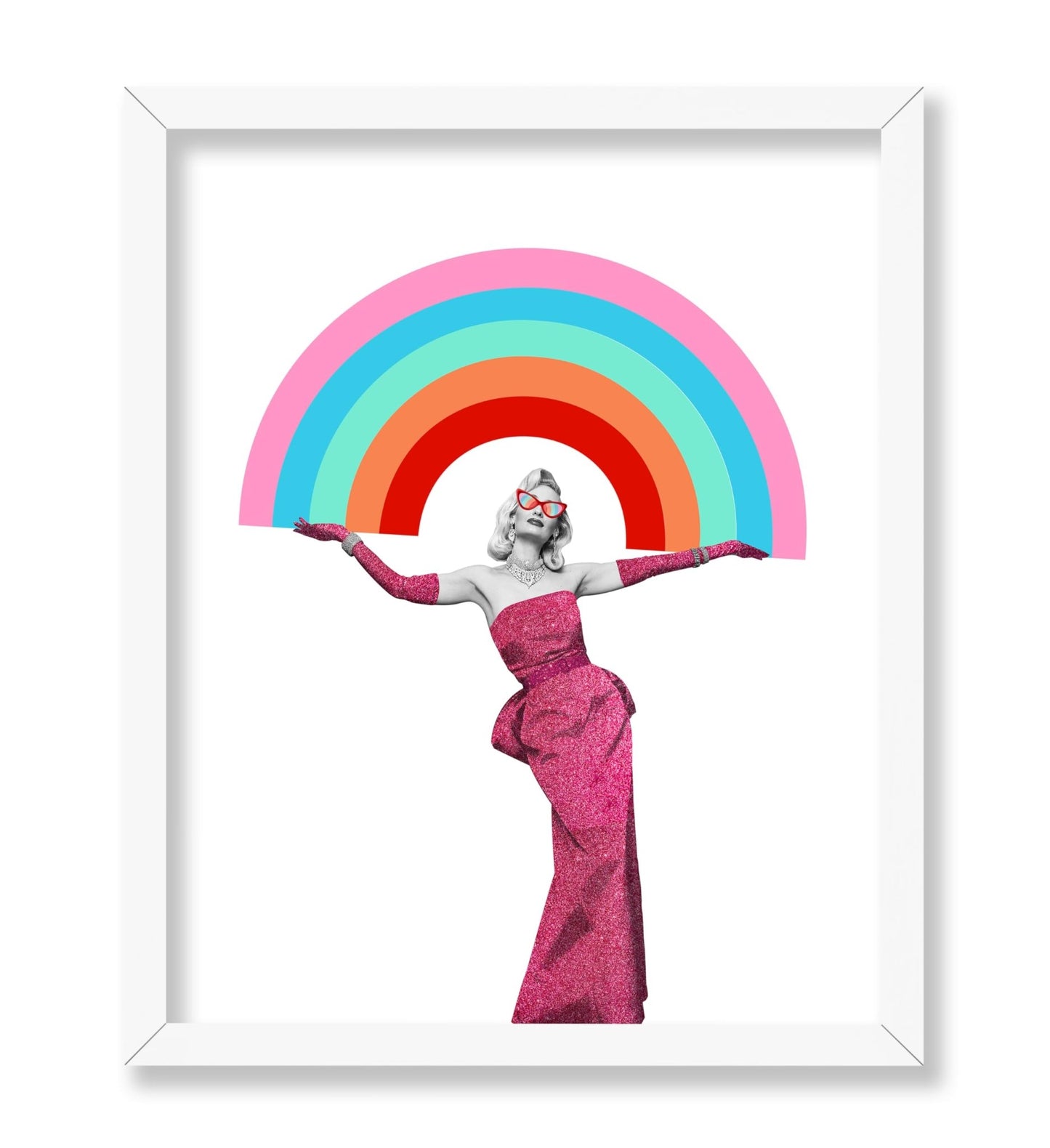Elegant Woman & Rainbow