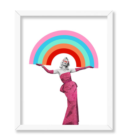 Elegant Woman & Rainbow