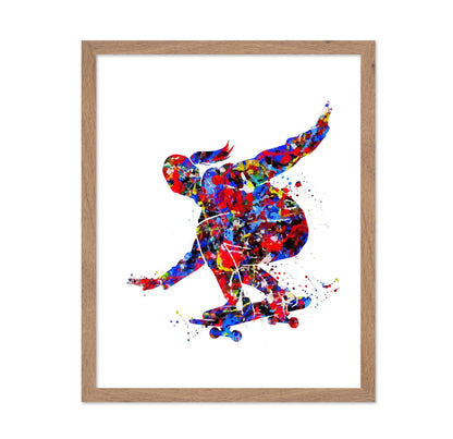 Watercolor Skateboard