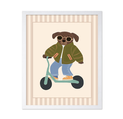 Dog on Scooter