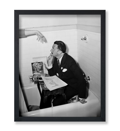 Salvador Dali Seated in a Bathtub