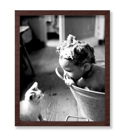Little Boy & Cat
