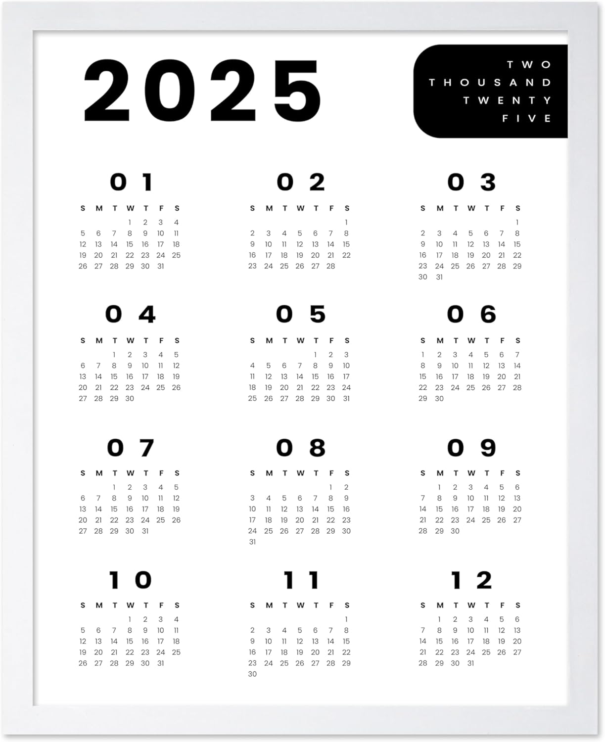 Year 2025 Calendar No2