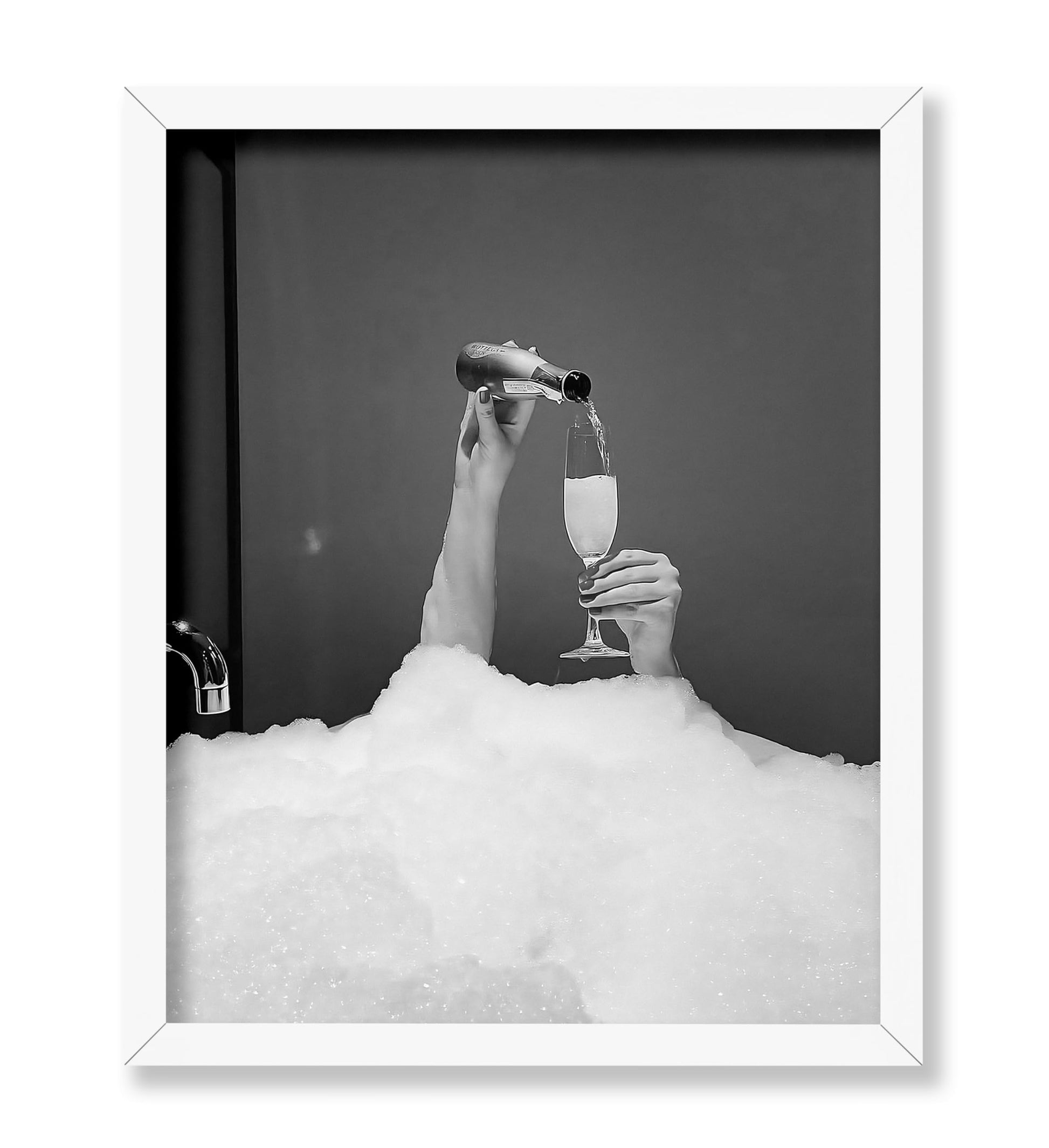 Drinking Wine in Bubble Bath
