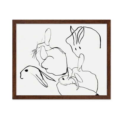 Line Drawing of Bunnies