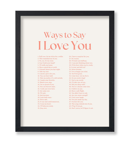 Ways To Say I Love You No2