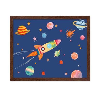 Whimsical Rocket Ship No1
