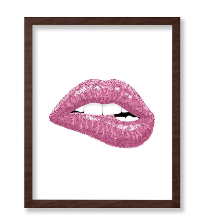 Pink Glitter Lip Bite