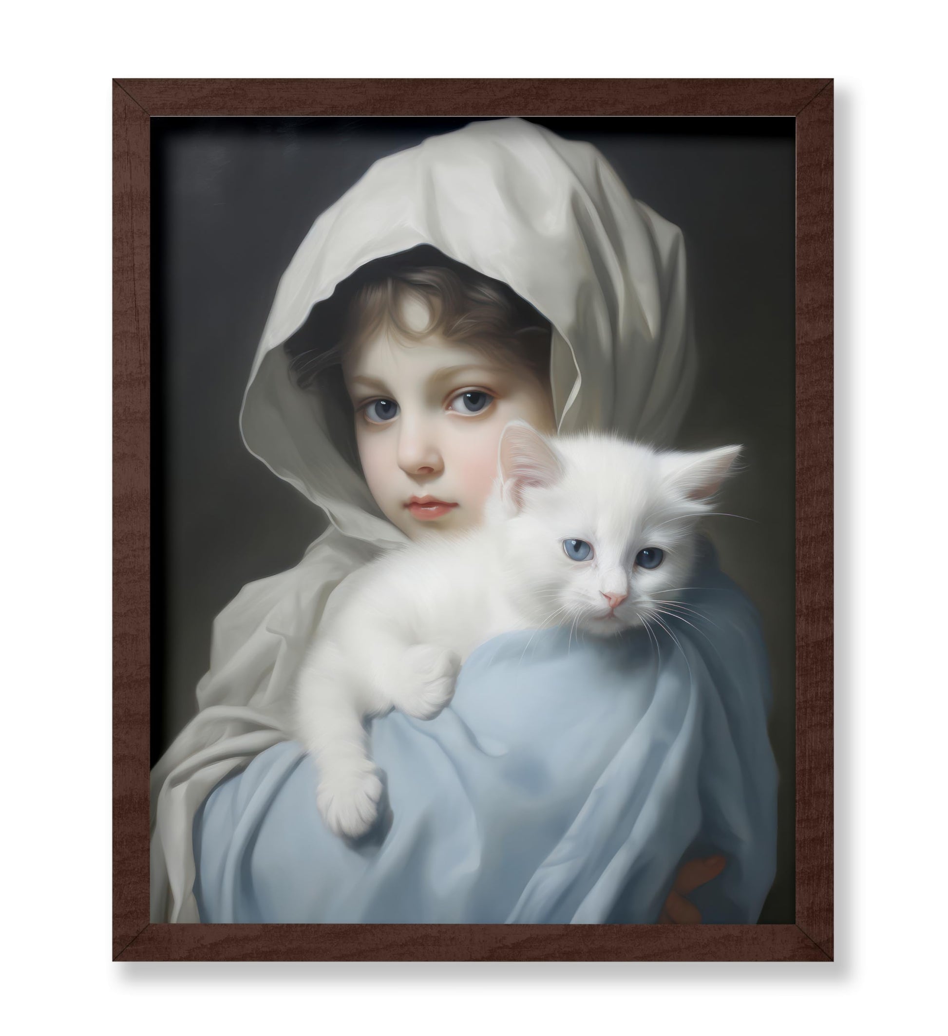 Little Girl with a Cat