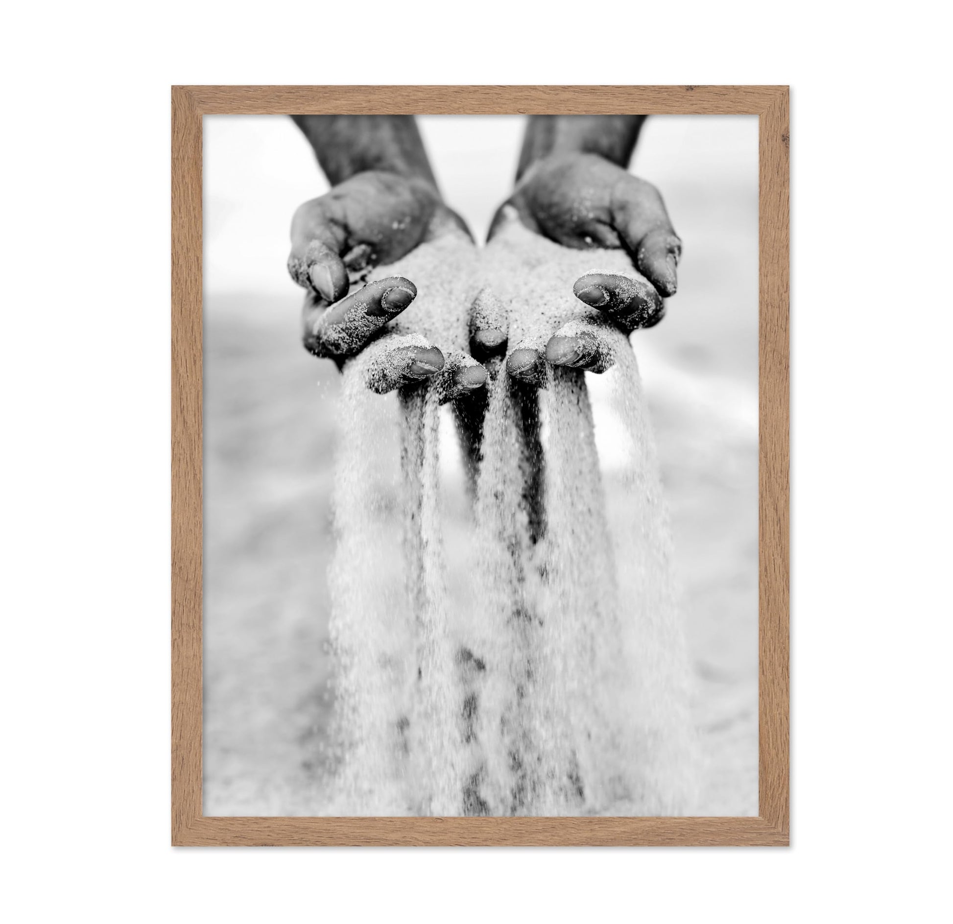 Sand Slipping Through Fingers