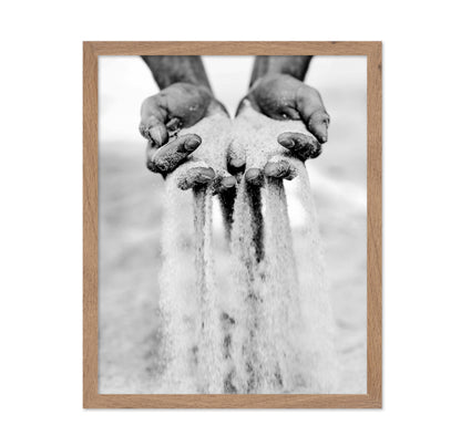 Sand Slipping Through Fingers