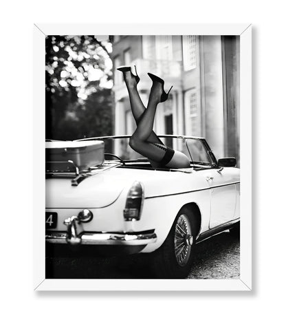 High Heels In Classic Car