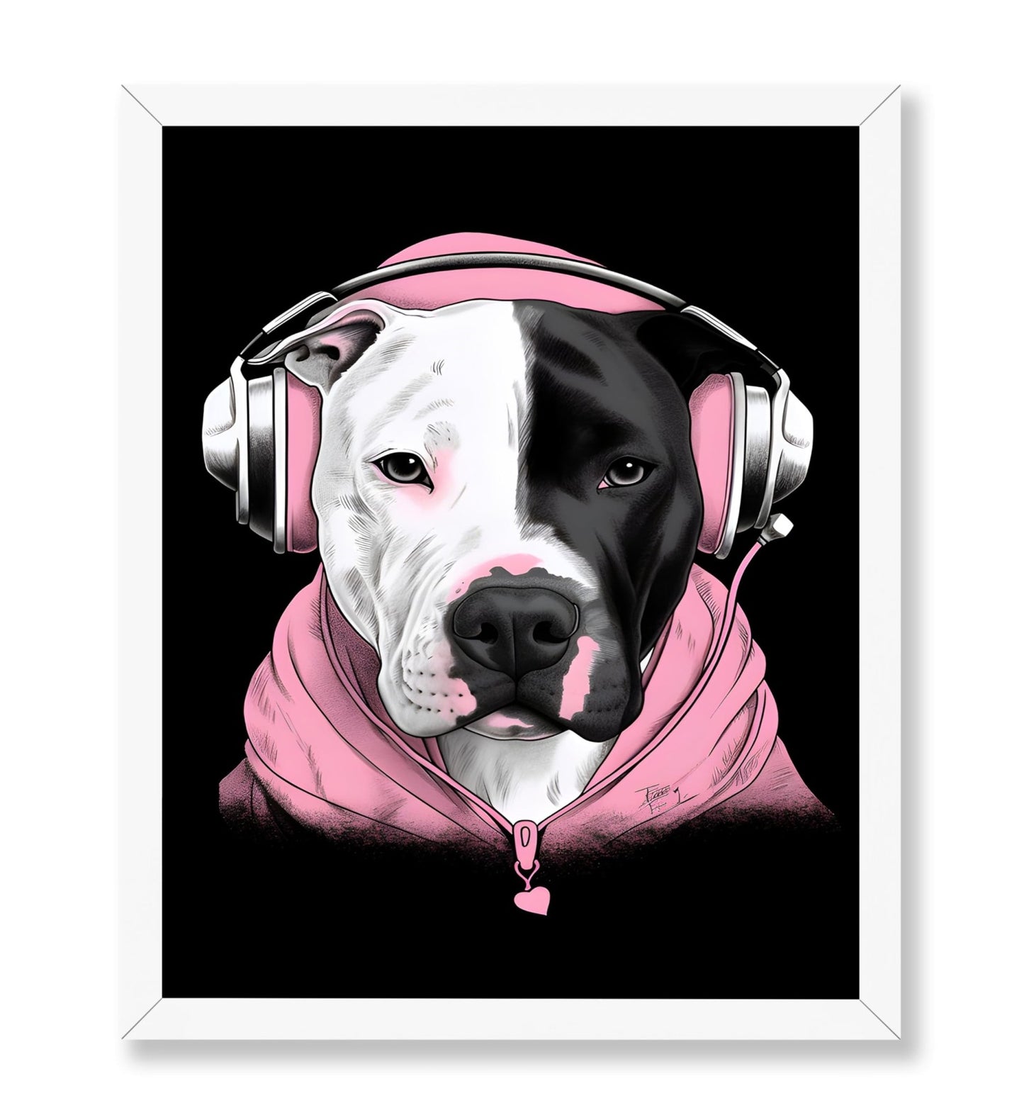 Pitbull With Headphones No1