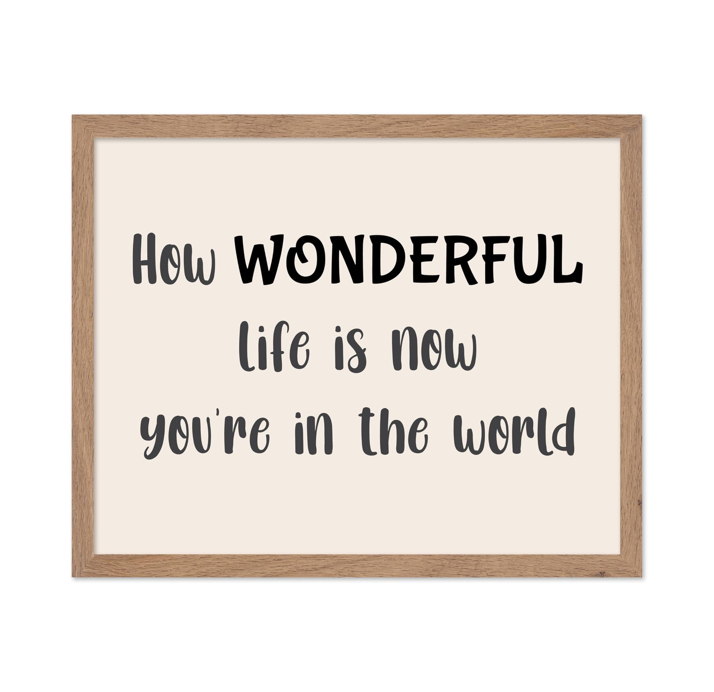 How Wonderful Life Is
