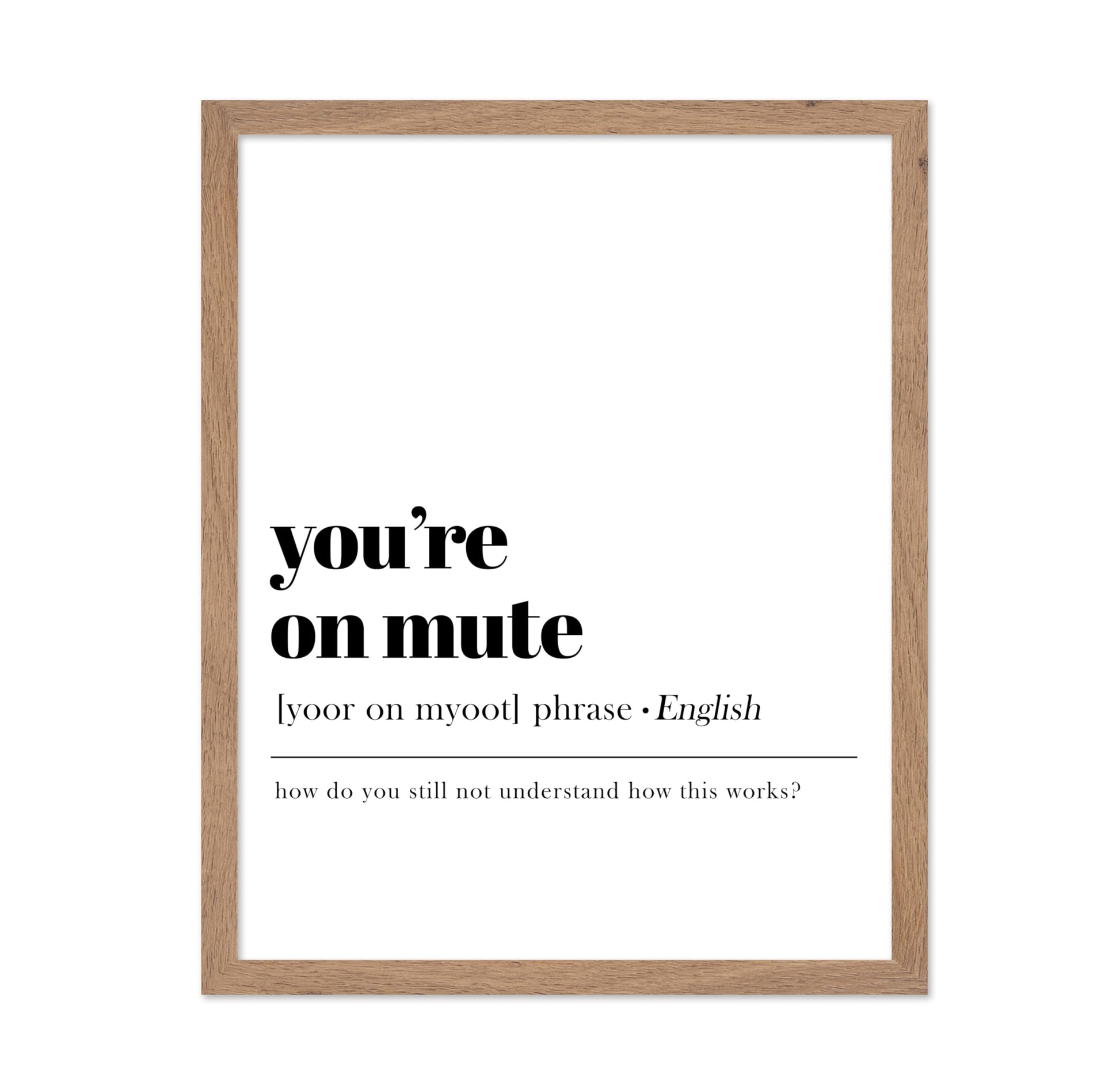 You're on Mute