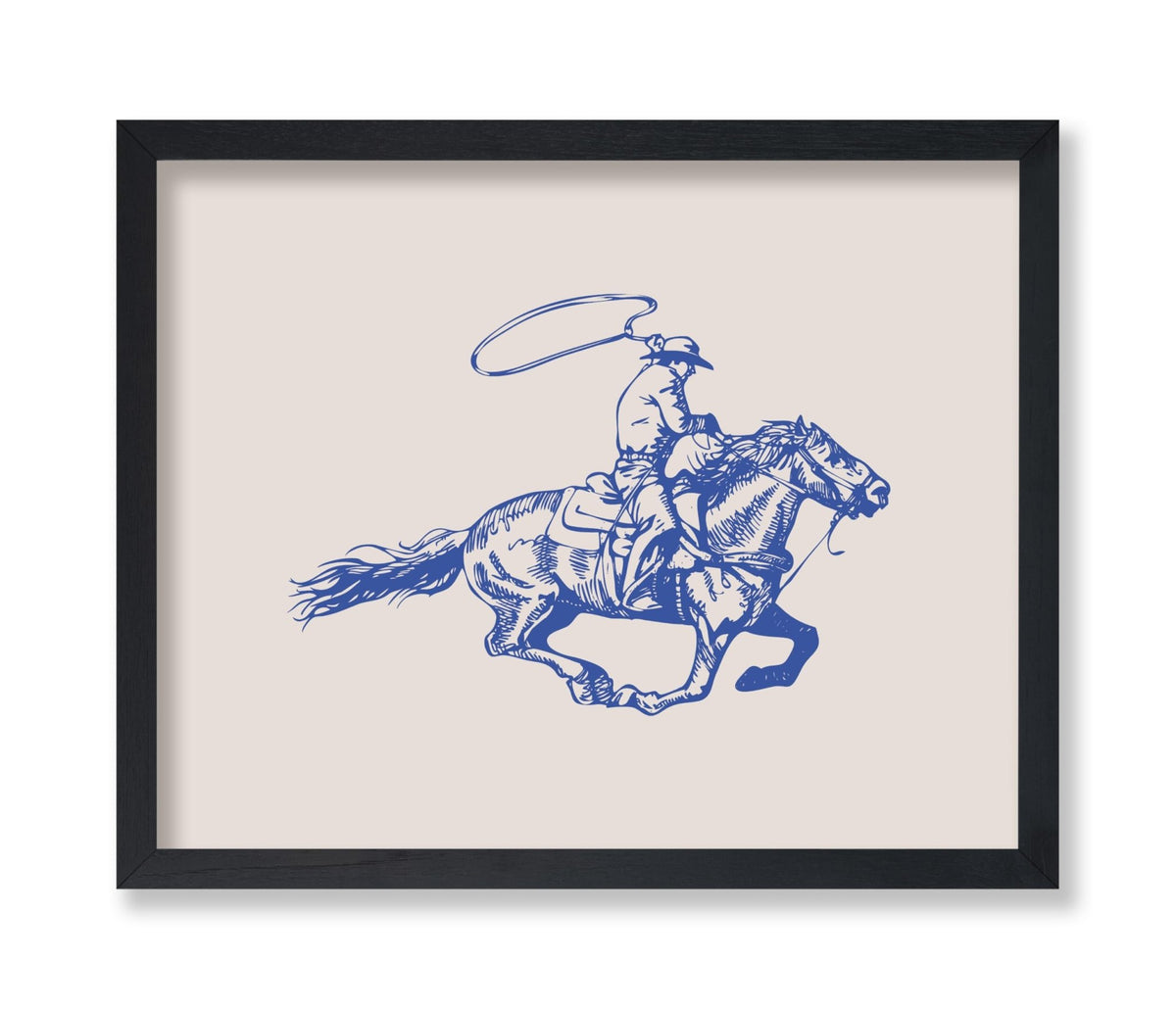 Blue Cowboy with Lasso